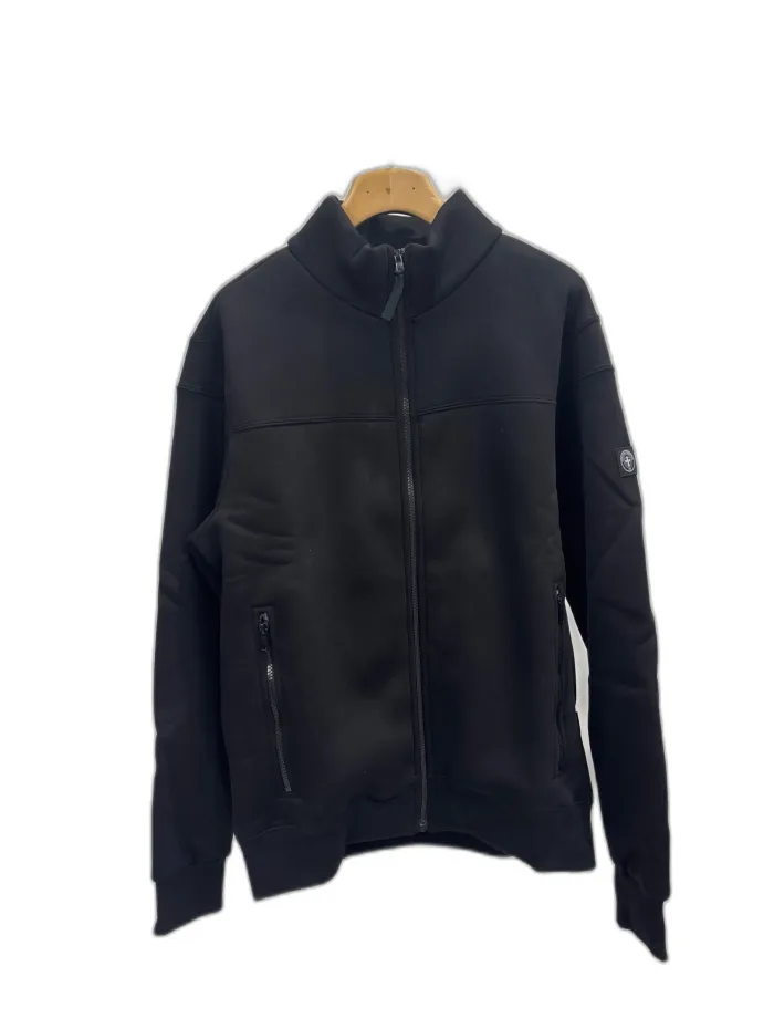 Felpa Three Stroke Nera con Zip
