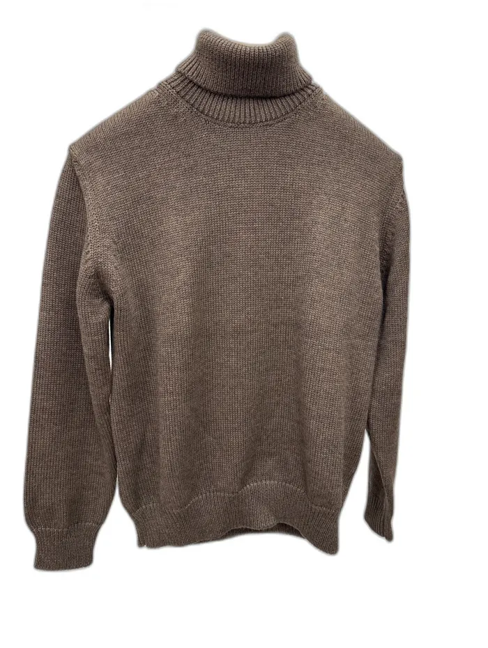 Maglione Collo Alto Marrone