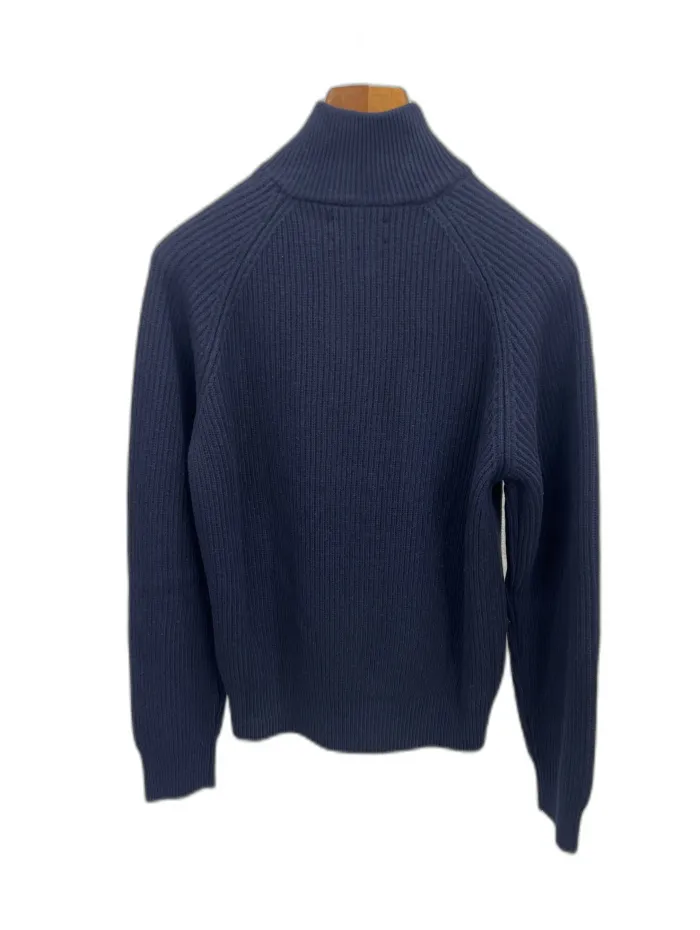 Pullover blu mezza zip Bl'ker