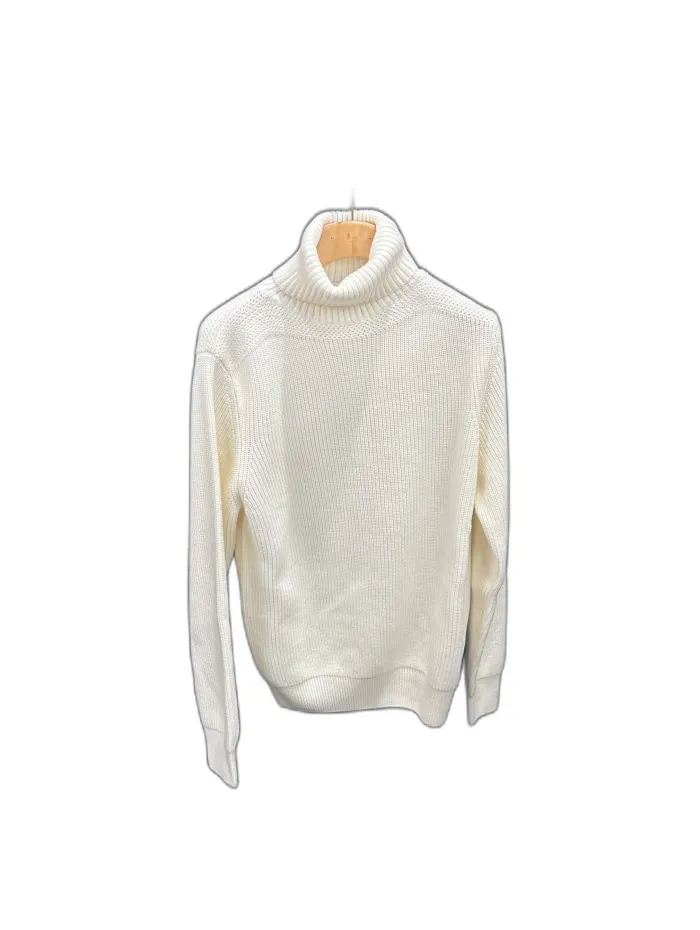Maglione Sebago Bianco Collo Alto