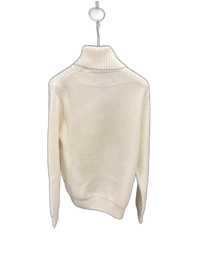 Maglione Sebago Bianco Collo Alto
