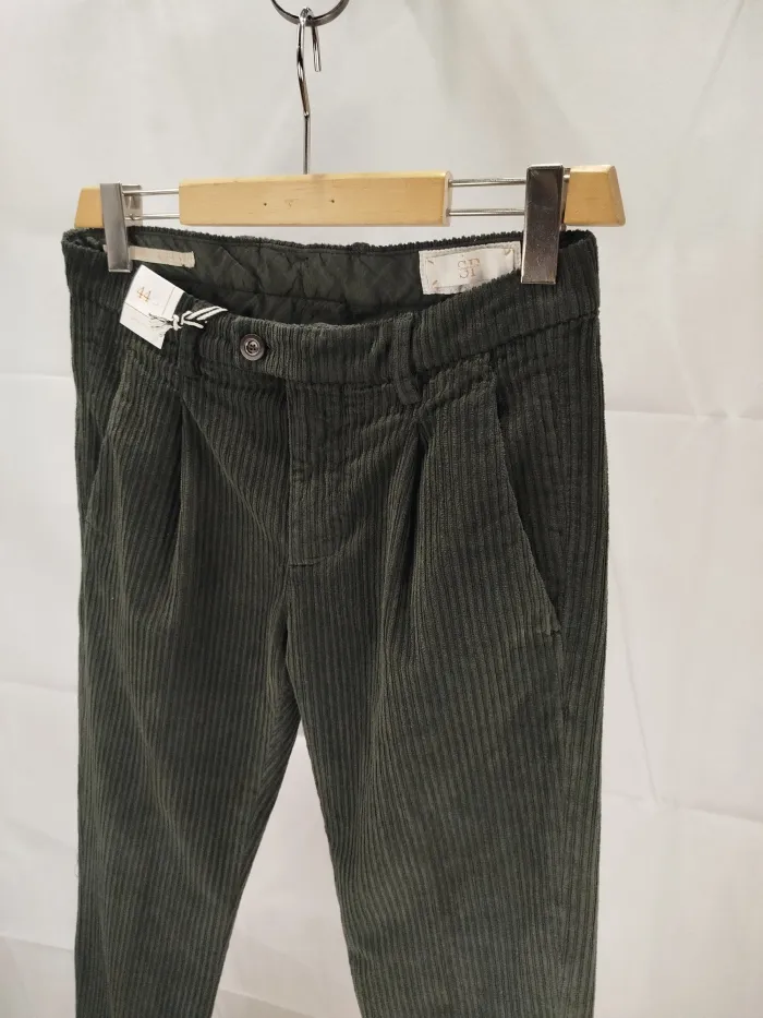 Pantaloni Velluto Verde Sparvieri