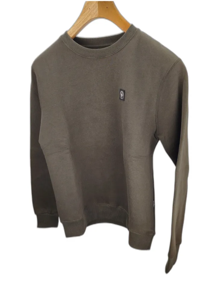 Felpa Verde Oliva Three Stroke