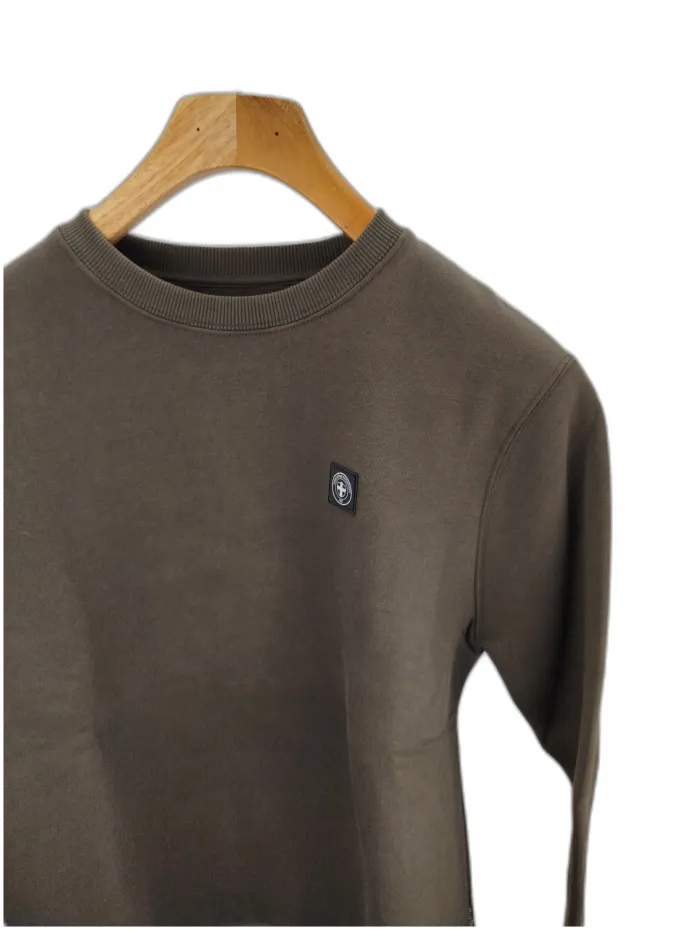 Felpa Verde Oliva Three Stroke