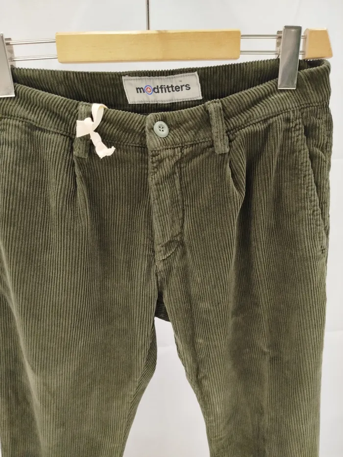 Pantaloni Velluto Verde Oliva Modfitters