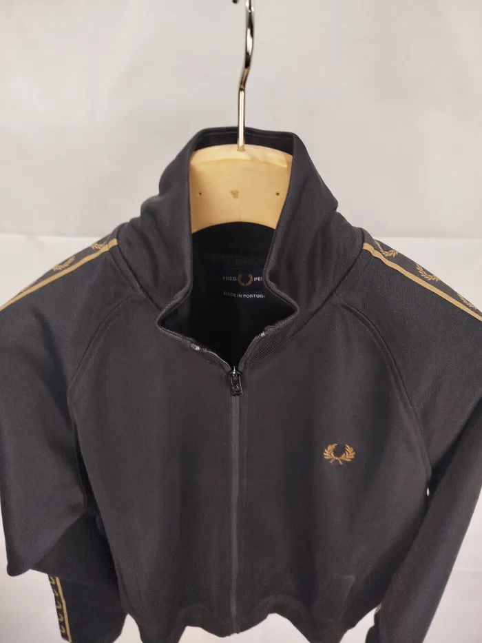 Felpa Fred Perry Con Zip Nero