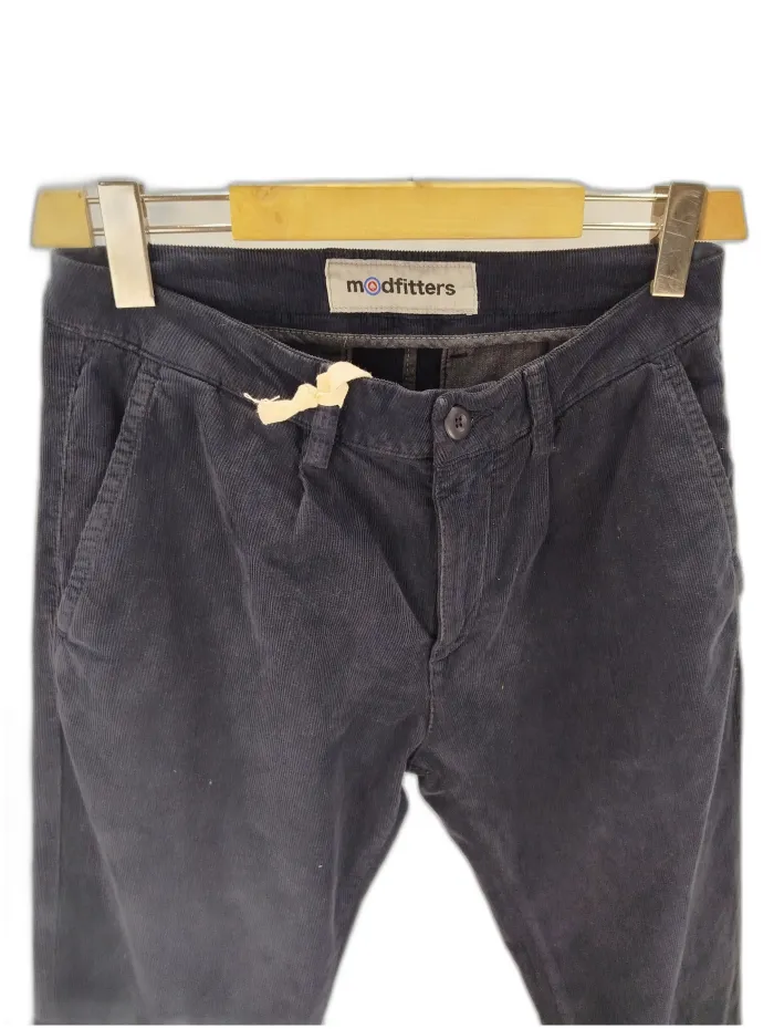 Pantaloni Velluto Modfitters blu scuro