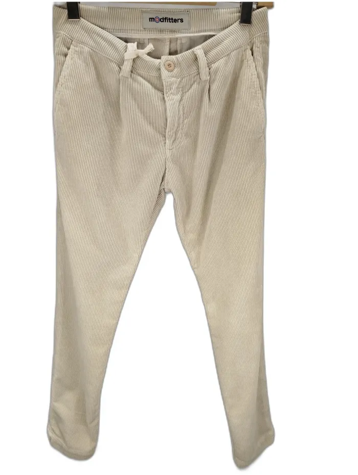 Pantaloni Rigati Beige