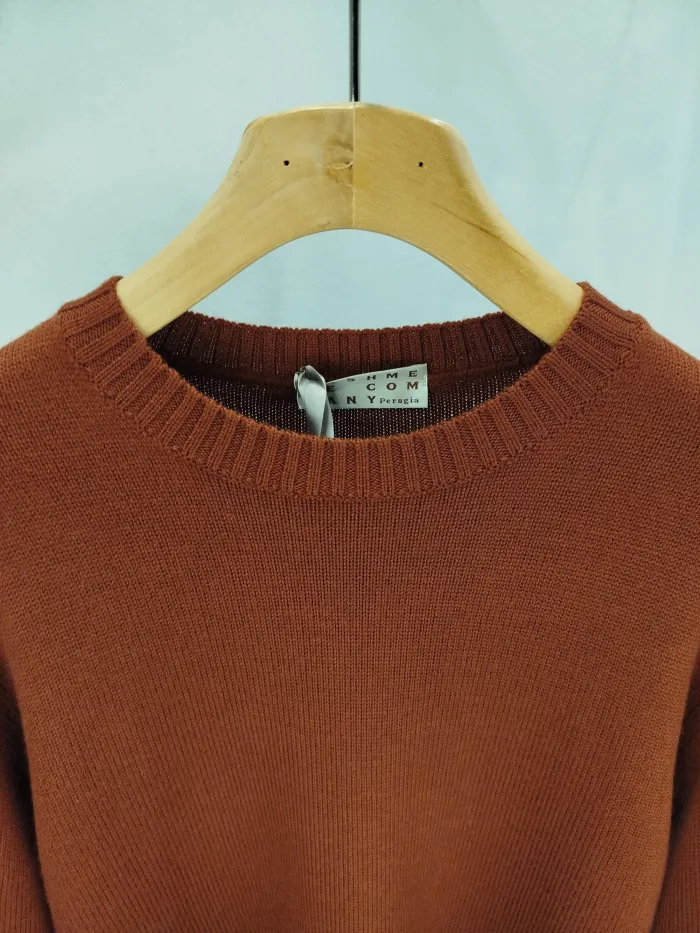 Maglione Cashmere & Company in lana merinos Terra di Siena