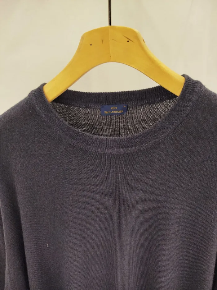 Maglione Blu Paul & Shark in lana vergine 