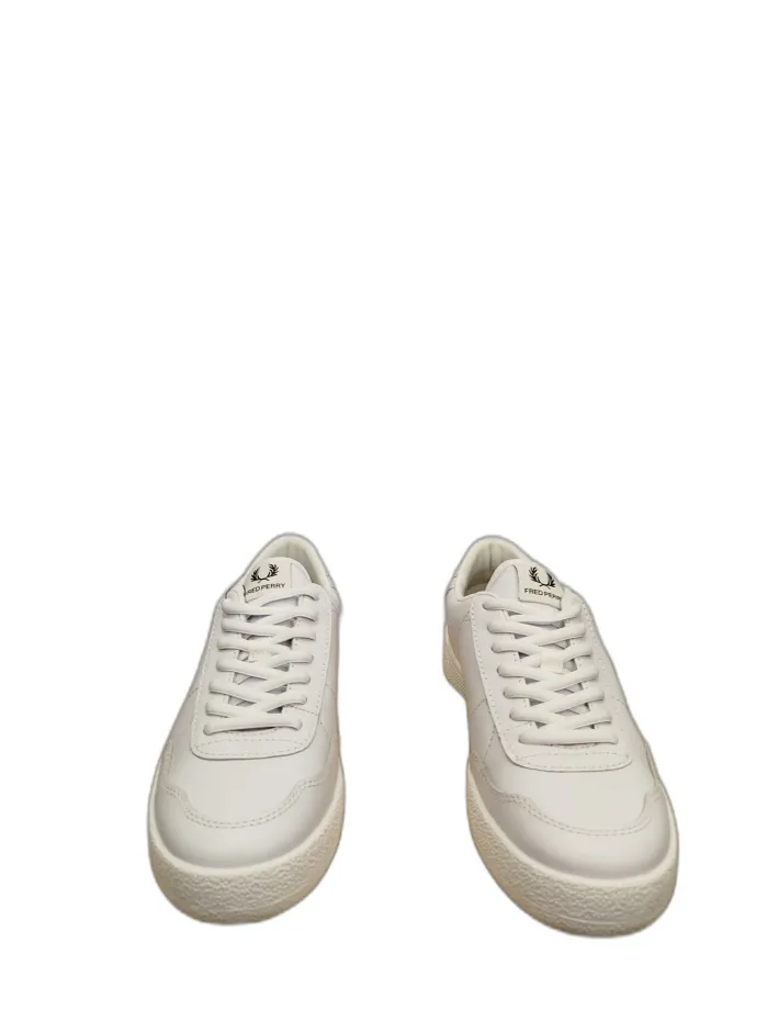 Scarpe Fred Perry Pelle Bianca con alloro verde militare