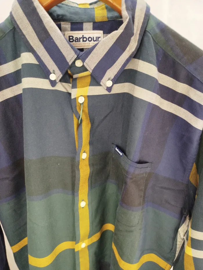 Camicia Barbour Quadri Verde e Blu