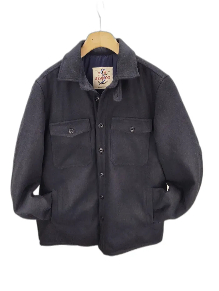 Overshirt Seadog in panno nel colore Blu