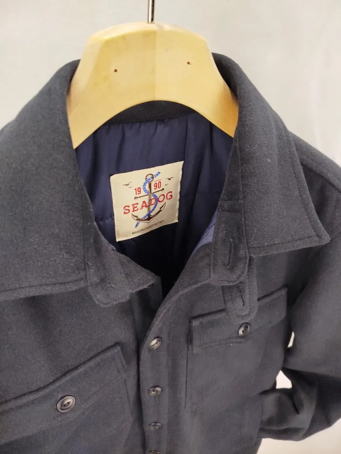 Overshirt Seadog in panno nel colore Blu