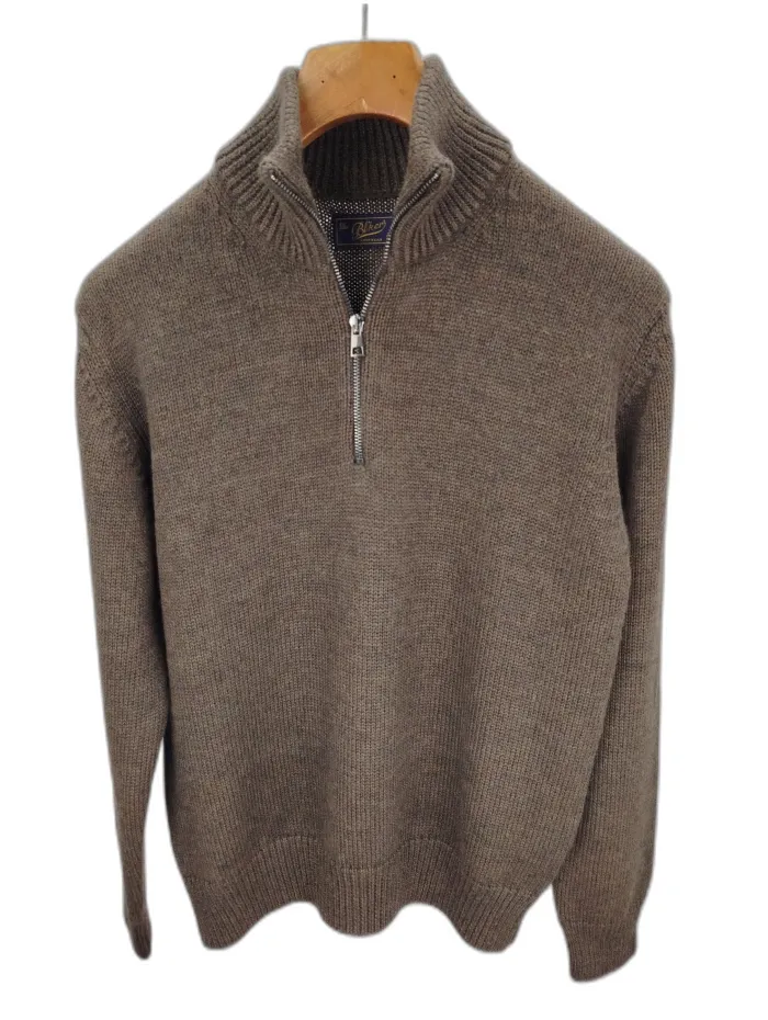 Maglione con zip Bl'ker nel colore Marrone