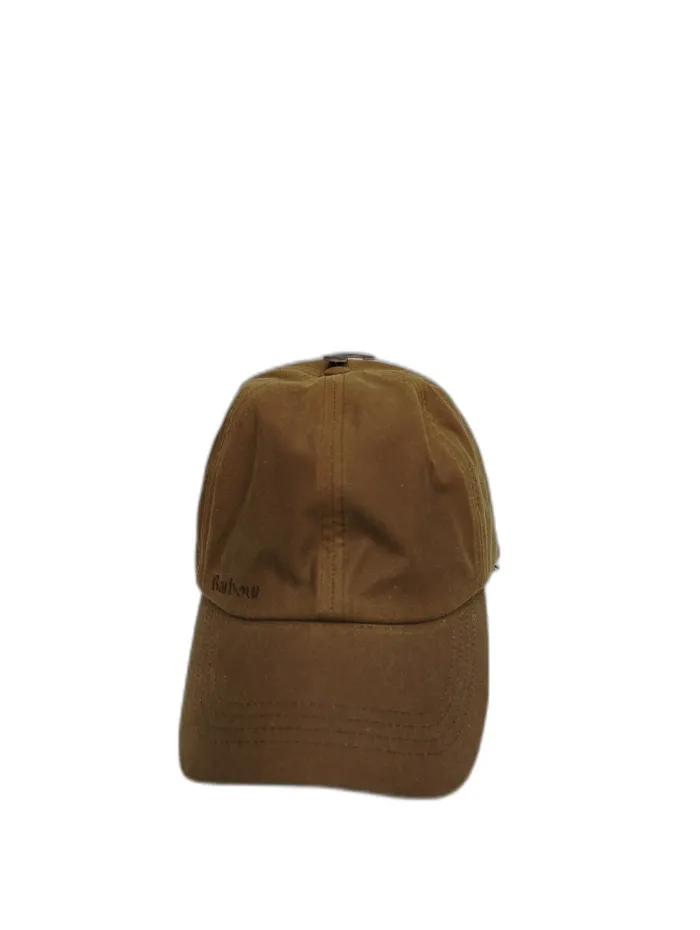 Cappello Barbour in cotone cerato ruggine