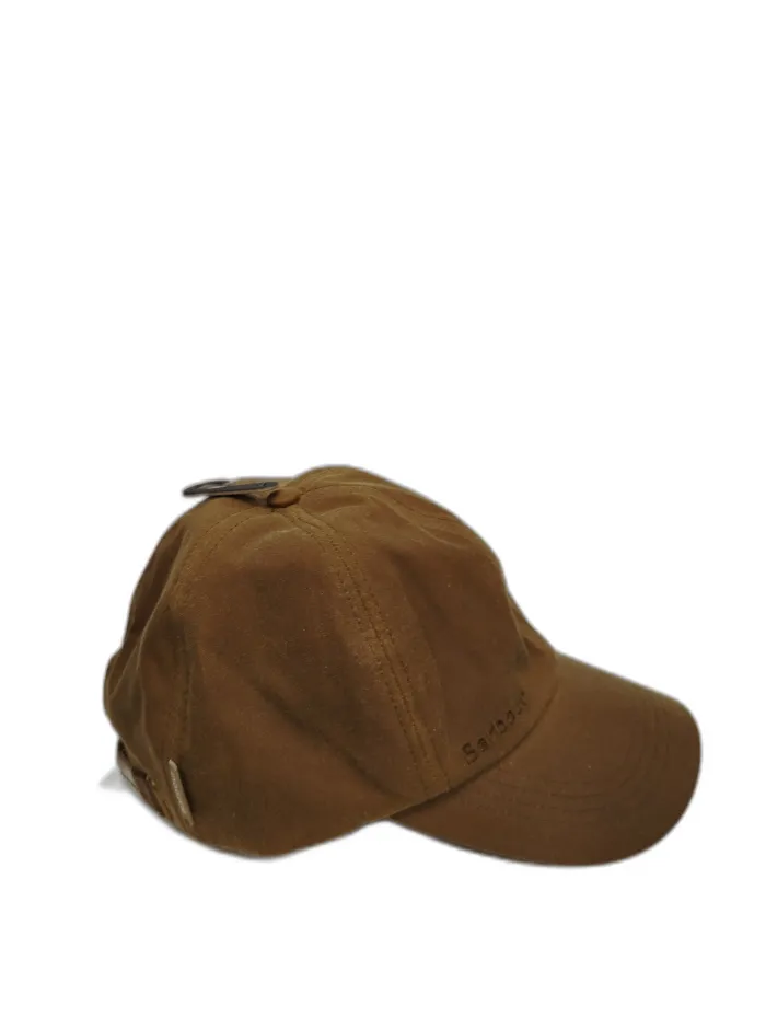 Cappello Barbour in cotone cerato ruggine