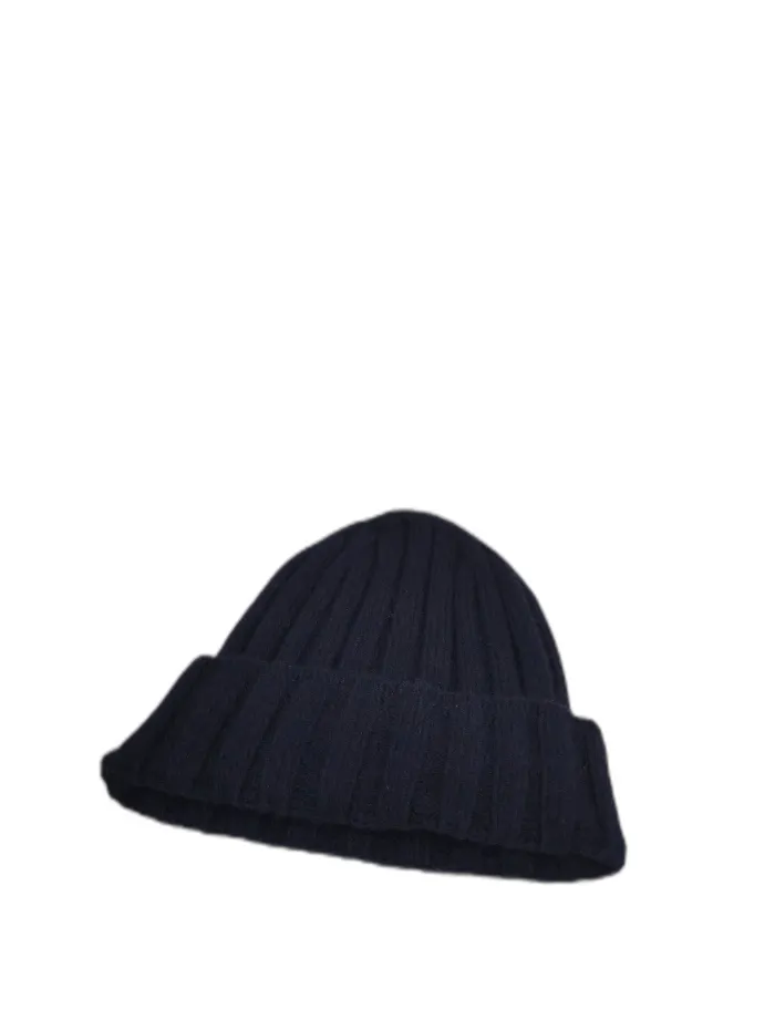 Cappello Maglia Blu Scuro